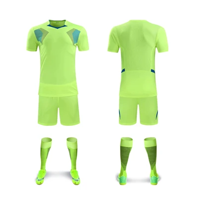 Survetement Football Jerseys Men Kids Soccer Jerseys Set Blank Team Football Training Uniform Short Soccer Jerseys Suit DIY - Цвет: BZ905 green