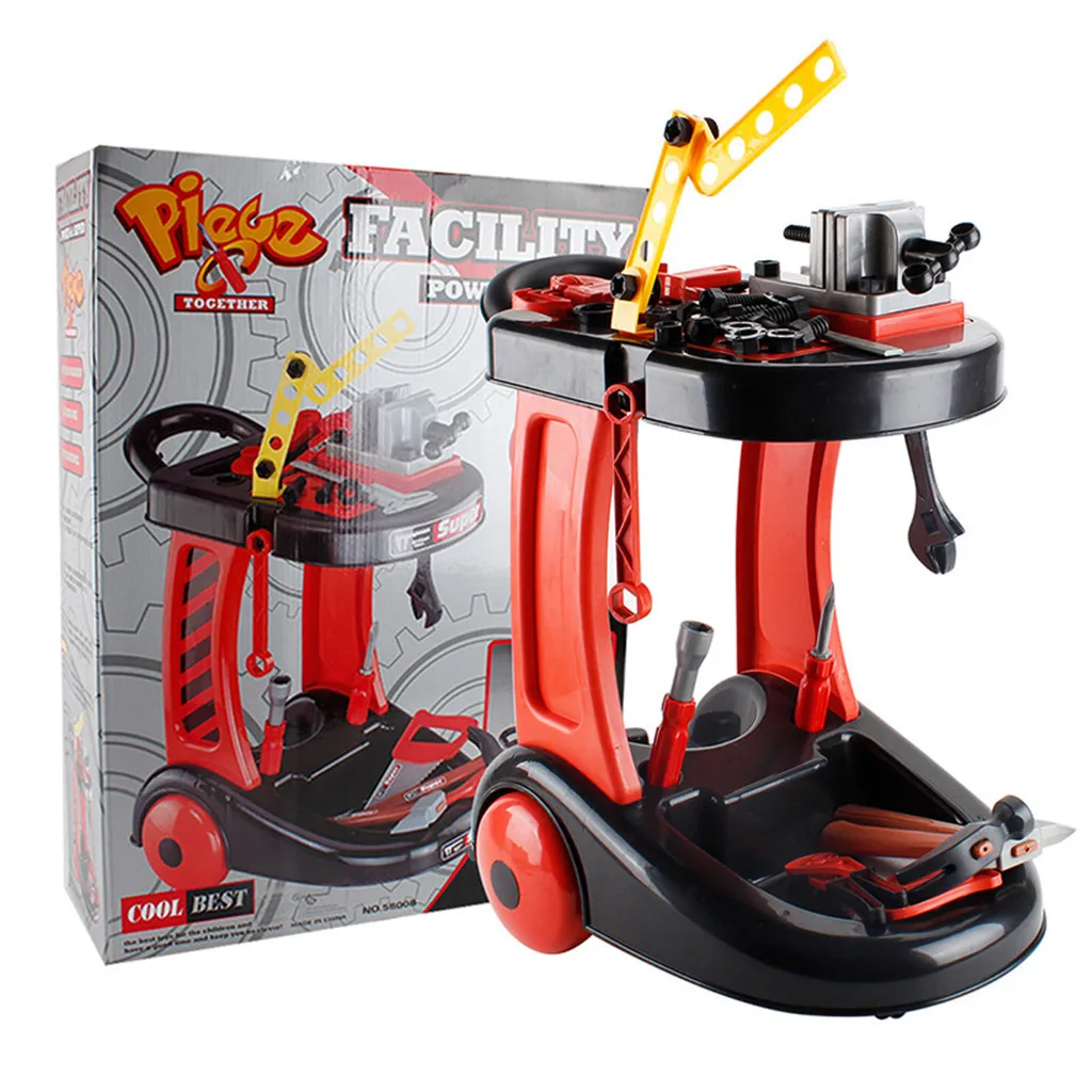 

May baby #5001 Children Work Bench Tool Set Kids Play DIY Tools Construction Toy Kit Workbench drop shopping