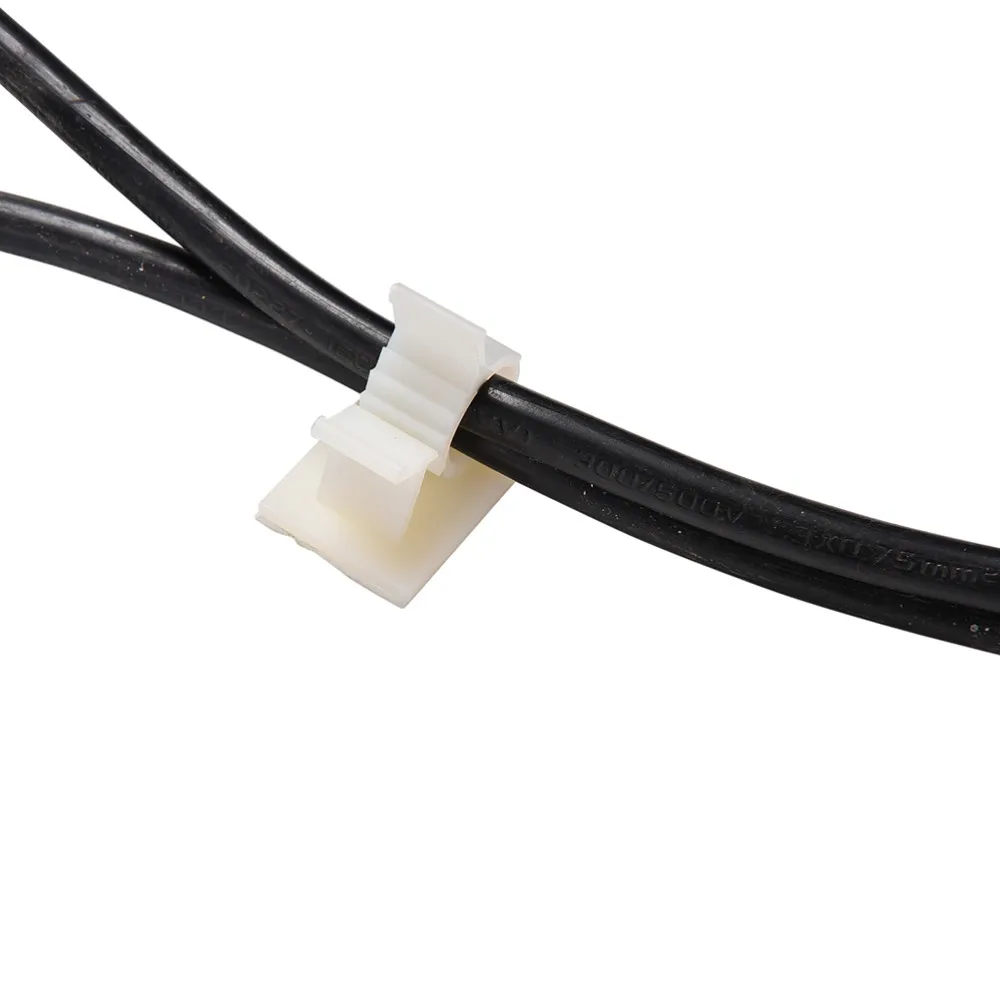 10 шт. 13 мм белый провод фиксированный зажим для автомобильной линии самоклеющийся Шнур кабель провода прозрачные зажимы Держатель Зажимы провода кнопка
