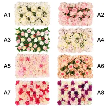

DIY Wedding Decoration Artificial Flower Wall Panels Simulation Rose Hydrangea Flower Row