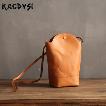 

Natural Cowskin Leather Original Retro Women Girls Small Messenger Bags Latest Fashion Ladies Crossbody Shoulder Bag Bucket Bags