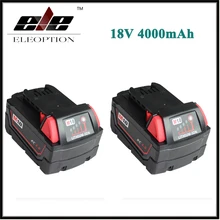 2x de Alta Capacidad 18 V 4000 mAh Batería de La Herramienta Eléctrica de Reemplazo del Li-Ion para Milwaukee M18 XC 48-11-1815 M18B2 M18B4 M18BX Li18