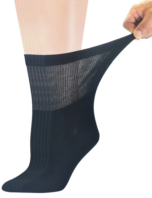 Женские бамбуковые носки для диабетиков с бесшовным носком, 6 пар, Размер 9-11 1