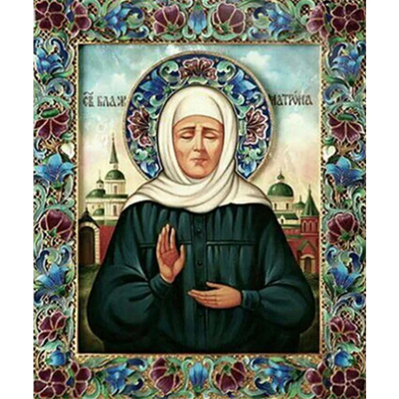 5D DIY Diamond Painting Our Lady Religion Icons Embroidery Picture of Resin Cross Stitch Full Mosaic Home Decor | Дом и сад