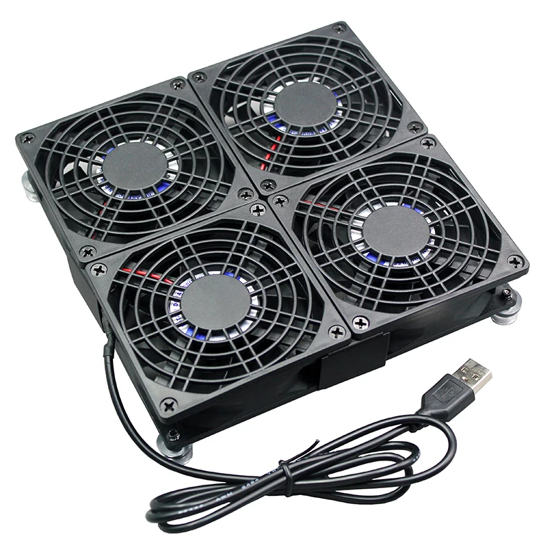 

8025 Cooling Fan Heat Radiator USB 8cm DC 5V Power Ultra Silent Mining Rig Dissipate Temperature Control for ASUS GT/RT-AC5300