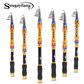 

Sougayilang 1.8-3.3M Telescopic Spinning Fishing Rod Superhard Rock Boat Carp Carbon Fishing Rod Pole Tackle Vara De Pesca