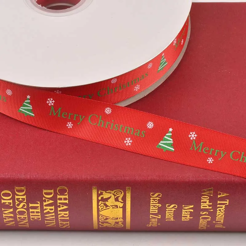 3yard/lot Snowflake Ribbons For Crafts Trim Lace Christmas Decor Sewing Accessories DIY Box Packing Handmade Material C2326 satin ribbons ribbon decoration ribbon supplies christmas ribbon