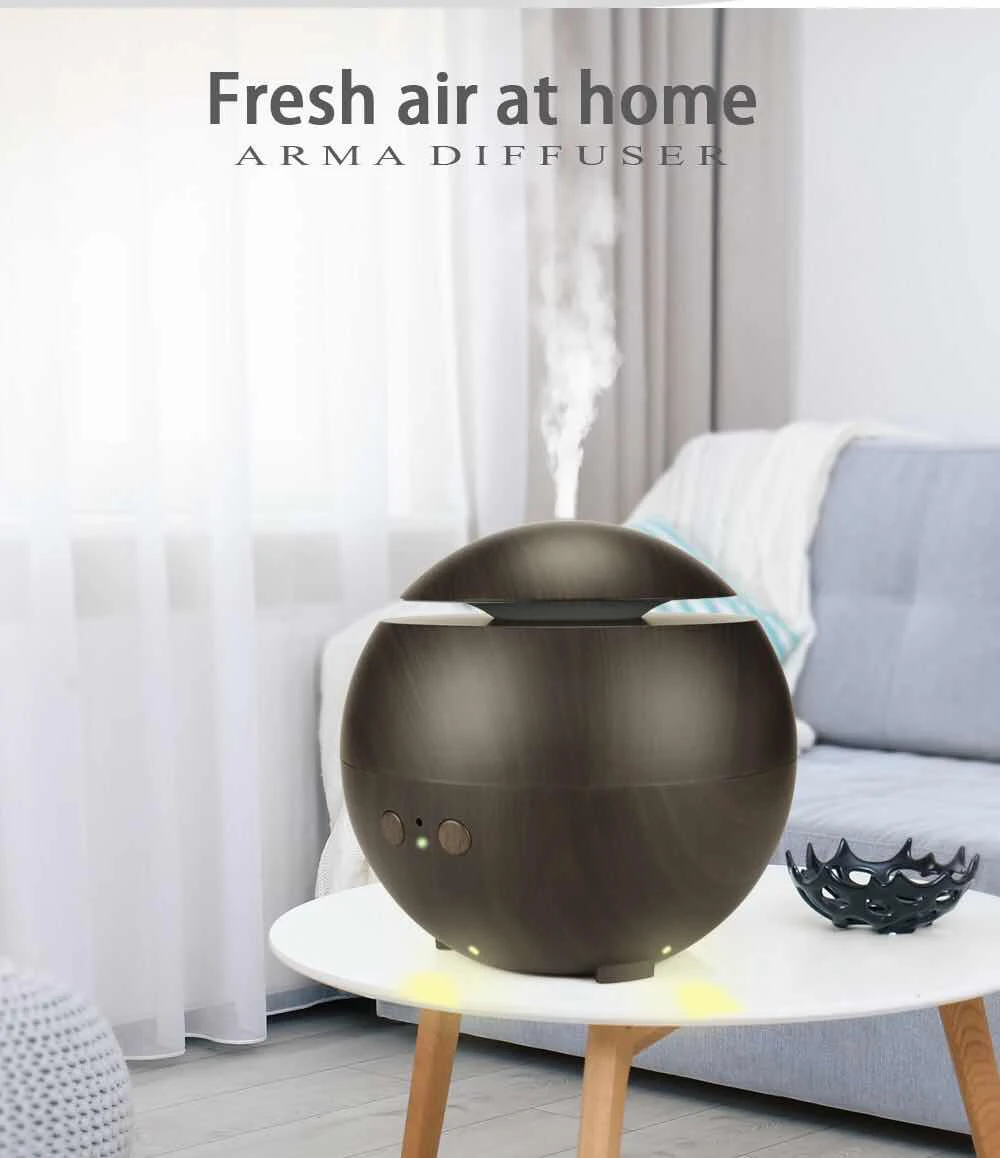 

Wood grain aromatherapy machine, home office bedroom aromatherapy essential oil diffuser, color lamp water replenisher 600ml