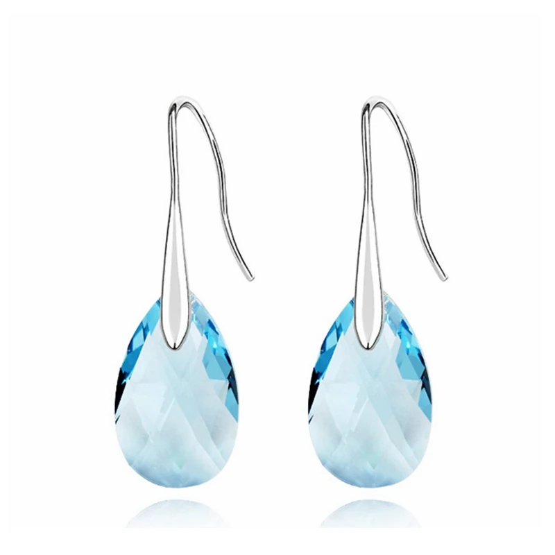 Стразы серьги в форме капли воды женские модные украшенные кристаллами от Swarovski