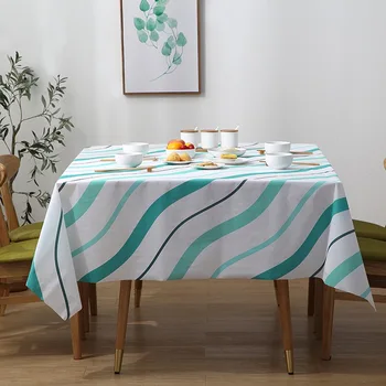

Nordic striped printed PEVA tablecloth oil-resistant tablecloth waterproof disposable table cloth tablecloth oil-proof table mat