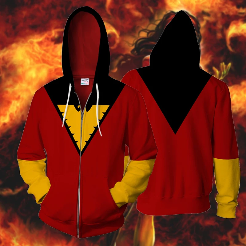 

3D Print X-Men: Dark Phoenix Cosplay Sweatshirts Fall winter men women fashion anime hooded zipper Jacket clothing