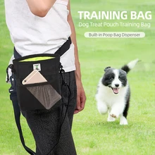 Многофункциональный легкий Pet сумка для тренировок собак водонепроницаемый Встроенный мешок для экскрементов диспенсер Pet сумка для угощений может ходить с собакой