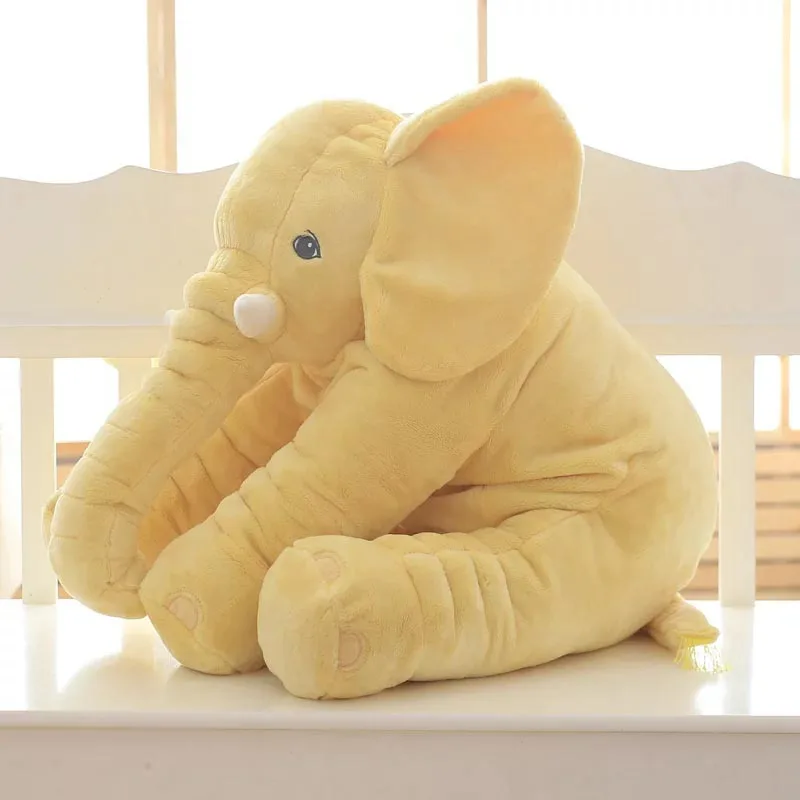 60 см, плюшевая игрушка в виде слона, милая мягкая кукла в виде животных, подушка в виде слона, детские игрушки для сна, игрушки для детей, рождественский подарок - Цвет: Цвет: желтый