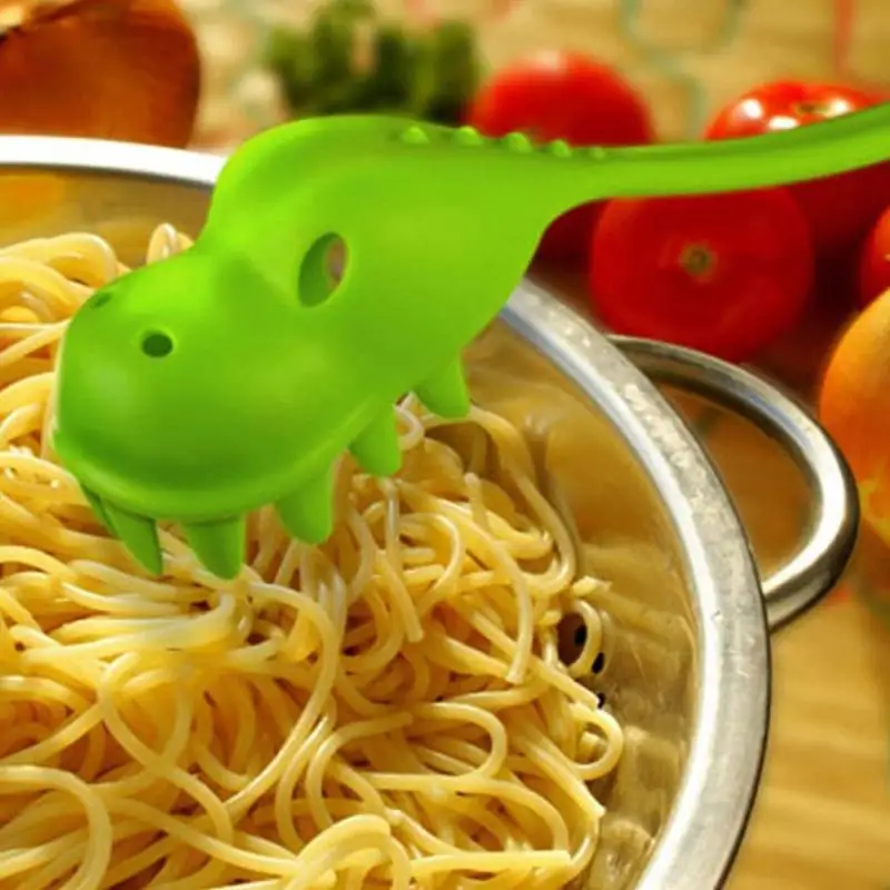 

Dinosaur Pasta Spaghetti Pasta Serving Fork Filter Spoon Colher Kitchen Accessories