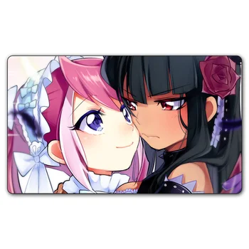 

(#64 YGO Playmat) 14x24 Inches YU-GI-OH Anime Girls Play Mat Board Games YuGiOh Card Games MGT Table Pad with Free Gift Bag