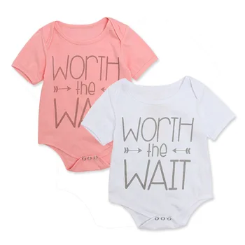 

Children Pink Bodysuit Baby Girl Clothes Newborn Baby Girl Summer Clothes Body For Newborn Babys Short Sleeve White 0-12M