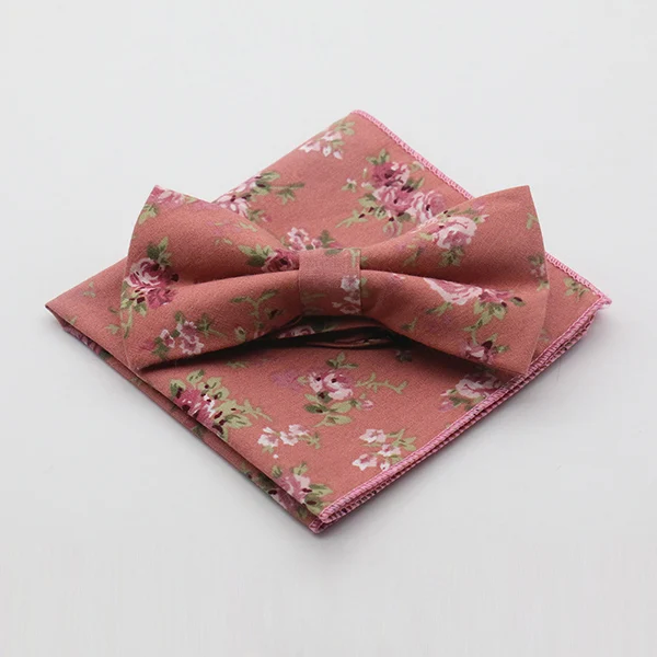 HUISHI дизайн 6 см хлопок тонкий галстук Набор Цветочный платок-галстук и галстук-бабочка Бизнес Свадебная вечеринка печать шеи галстуки для мужчин - Цвет: HS-35