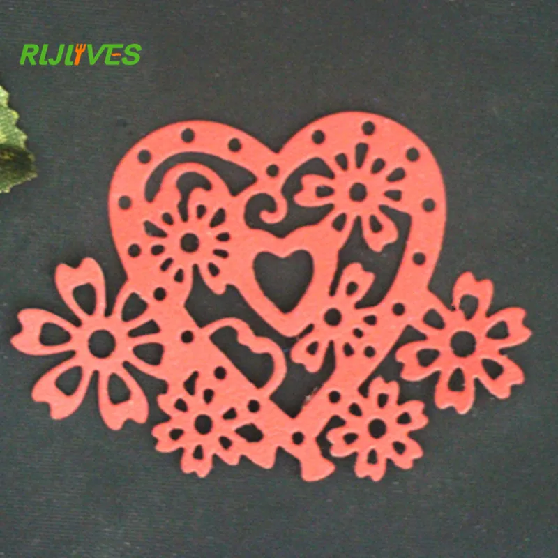 

RLJLIVES Metal Cutting Dies sweet Heart Garland Flower Scrapbook Card Album Paper Craft Decorative Embossing Cutter