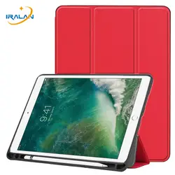 Тонкий искусственная кожа Магнитная умный чехол для Apple iPad Air 1/2 с карандашницей Tri-Fold Стенд Tablet Cover для iPad 5/6 9,7 дюймов