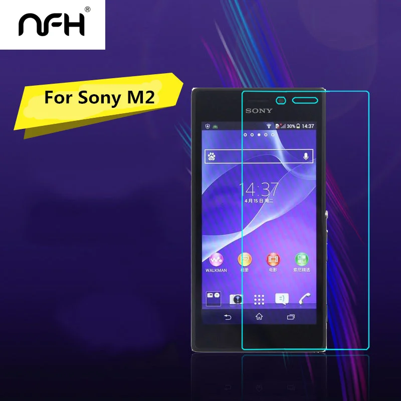 Для Sony M2 HD Передняя пленка из закаленного стекла для Xperia S50H D2302 D2305 D2303 D2306 защитные