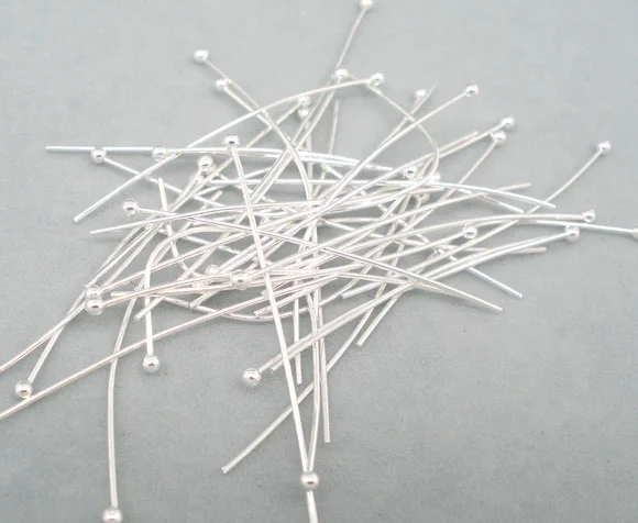 24 Gauge B03437 300PCs Silver Color Ball Head Pins 0.5x50mm