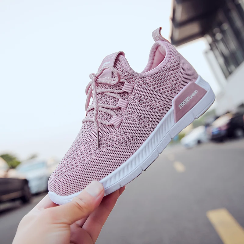 

Shoes WomanSneakers Breathable Mesh Casual Women Solid Flats Shoes For