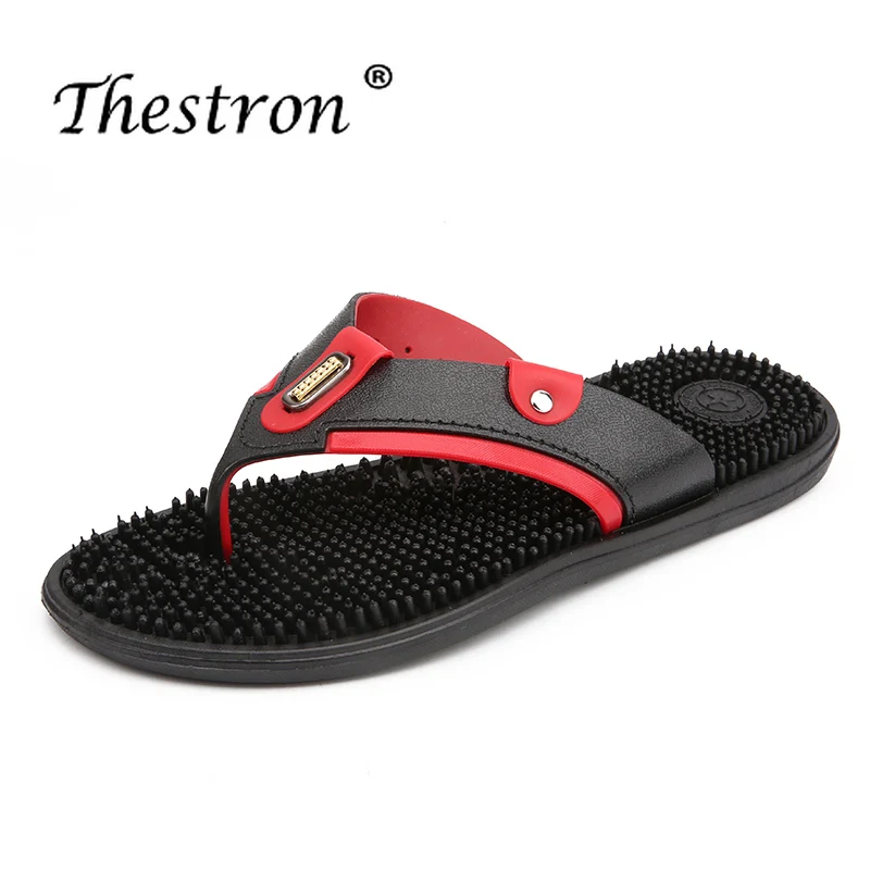 Handmade Men Beach Shoes Black Blue Soft Slippers Man Summer Man Flip Flops Fashion Men Massage shoes Handmade Men Beach Shoes Black Blue Soft Slippers Man Summer Man Flip Flops Fashion Men Massage shoes