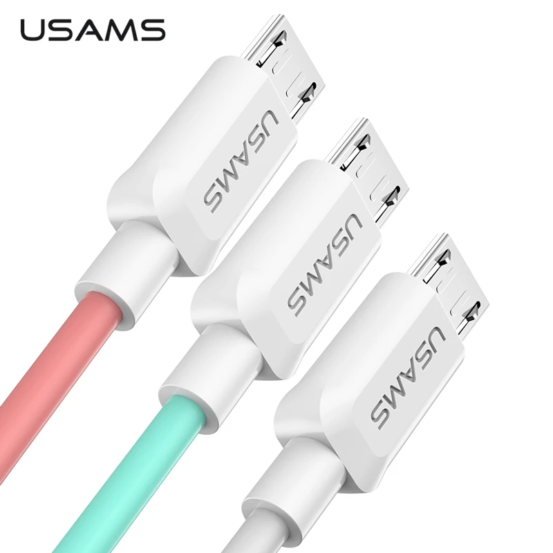 

USAMS Microusb Charger Cable for Samsung Xiaomi Tablet Android USB Data Cable 2A Fast Charge USB Charging Cord Micro USB Cable