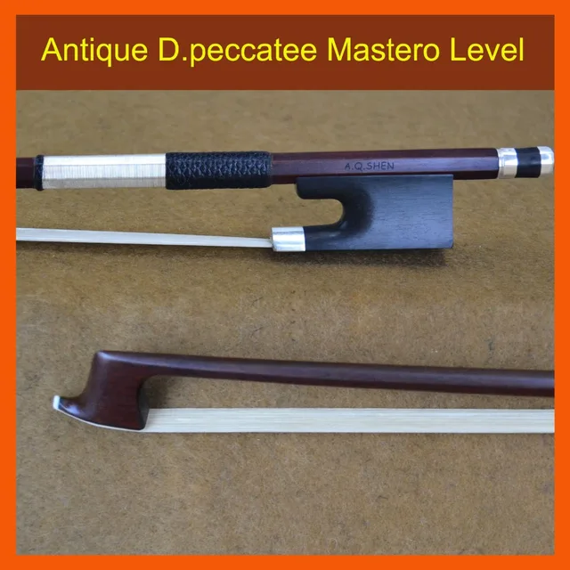 Cheap ANTIQUE Master Pernambuco Violin Bow  Model D.peccatee 4/4 Pernambuco Wood Material String Instrument Part STRAIGHT & HARD Bow