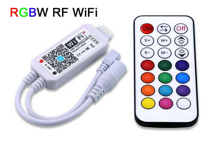 Мини беспроводной светодиодный-Fi led RGB/RGBW управление Лер RF дистанционное управление IOS/Android смартфон для RGBCW/RGBWW RGB светодиодные ленты, DC12-24V - Цвет: RF  RGBW  WiFi