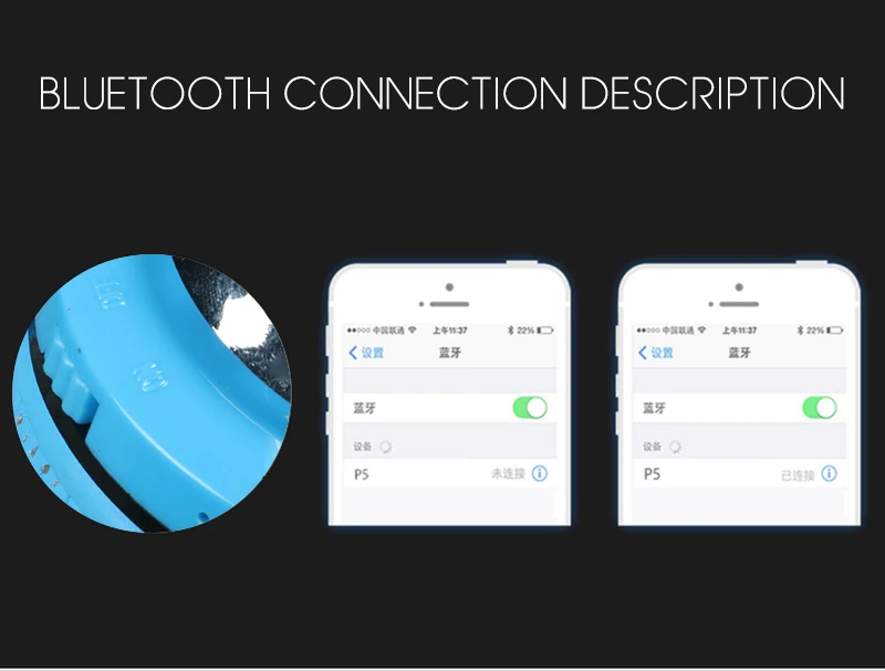 TOPROAD беспроводная гарнитура глубокий бас Bluetooth наушники компьютерные наушники с микрофоном светодиодный светильник наушники для телефона компьютера ПК