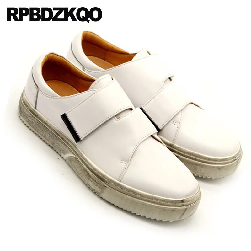 Blanc 2018 Designer Taille Printemps Chaussures Cuir VéritableHomme Confort De Décontracté Qualité Noir Grande Creepers blanc Réel Luxe Noir Supérieure luKJ3F1cT
