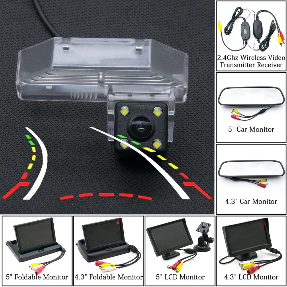 

Dynamic Trajectory Tracks CCD Car Rear View Camera For Mazda6 Mazda 6 2009 2010 2011 2012 M6 RX-8 Atenza 5" Parking LCD Monitor