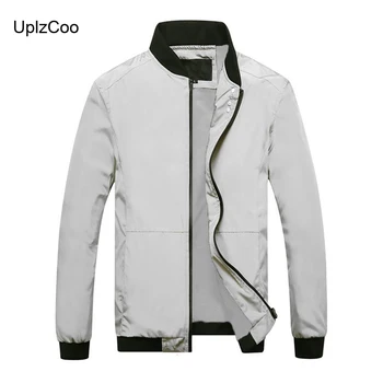 

UplzCoo Men Casual Jacket Thin Section Spring And Autumn Fashion Slim Solid Color Men Bomber Jacket Men's Brand Clothing FM067