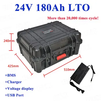 

24v 180Ah 200Ah Lithium titanate LTO battery pack fast charge for Steamer Machine Recreational Vehicle tourist coach+20A Charger