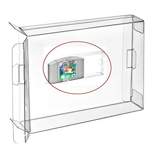 

Ruitroliker 10Pcs Clear Case Sleeve Protector for N64 Games Cartridge