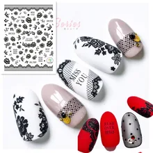 3d nail sticker Newest CA-359 black Lace design nail decals self-adhesive DIY decoration for nail art 3d nail sticker Newest CA-359 black Lace design nail decals self-adhesive DIY decoration for nail art