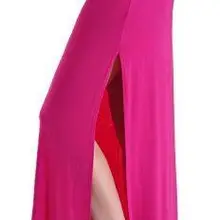 Осенняя сексуальная леди с высокой талией макси юбка Boho вечерние длинные сдвижные макси юбки плюс размер 5xl Женские однотонные разрезные макси длинные красные юбки