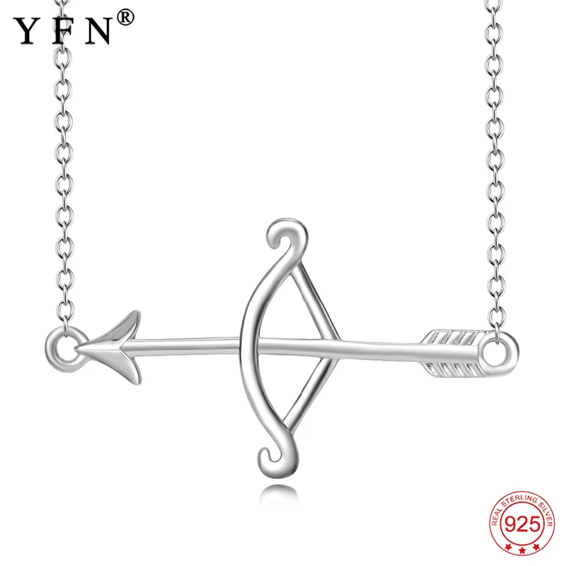 Genuine 925 Sterling Silver Necklace Arrow Cupid's New Style Pendants Necklaces Fashion Jewelry For Women PYX0129 | Украшения и
