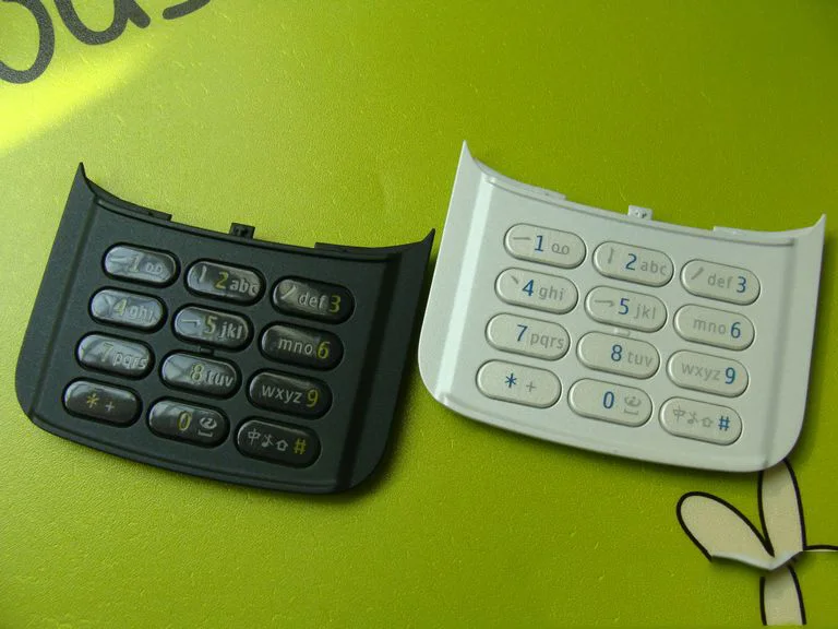 Черный/белый Ymitn мобильный телефон Корпус чехол кнопок клавиатуры для Nokia N86 Бесплатная доставка