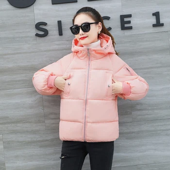 

2019 New Design Winter Jacket Women Hooded Padded Warm Thicken Coat Students Outwear Parka Casaca Feminino