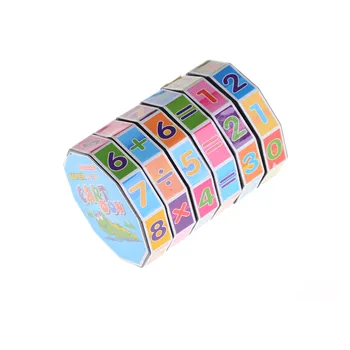 

Children Kids Cylindrical Magic Cubes Plastic Puzzle Toys Educational Math Magic Cube Brain Training Toys Gift