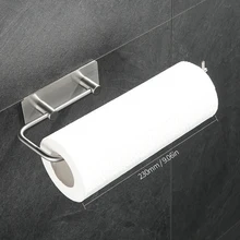 Настенный горизонтальный держатель для бумажных полотенец, полка, клейкая вешалка для кухонных полотенец, подвесная полка для ванной комнаты, рулон туалетной бумаги