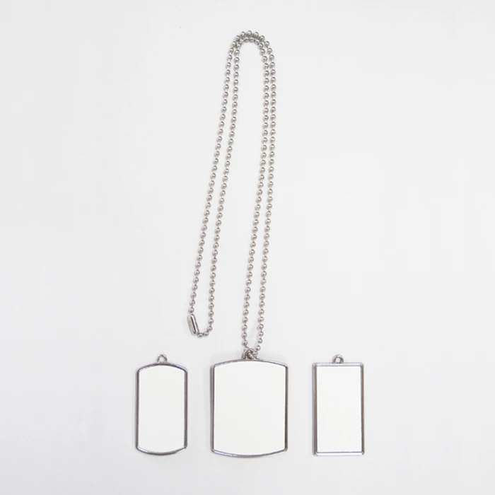 

15pcs Metal Dog Tags for Sublimation INk Transfer Printing Heat Press DIY Single Side Can Print