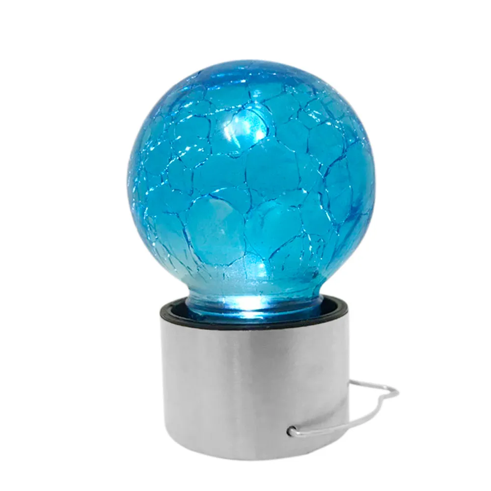 14PCS Solar Hanging LED Light Mosaic Crackle Glass Globe LED Garden Lights Pendant Lamp Color Change Lantern Lamparas 35AP11 (19)