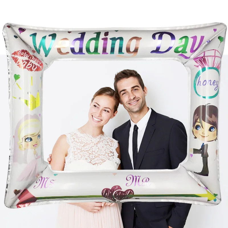 1PC New Style Balloon Aluminum Foil balloons Photo Frame balloons Happy Birthday Family Party decoration baby Shower Kid