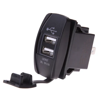 

Dual USB Charger Quick Charge Car 12-24V 3.1A 2 Port LED Waterproof Charger For Phone Tablet PC Car Electrical Accessories