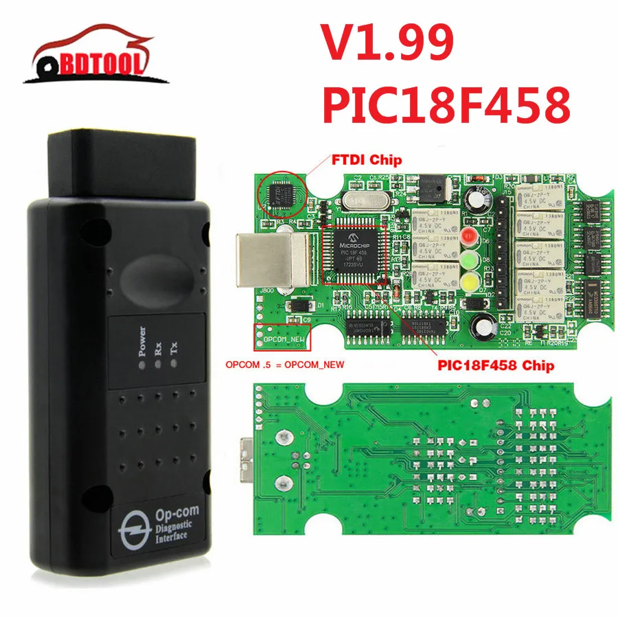 

Universal diagnostic Functional OBD2 can bus interface Op-Com for Opel op com Free Shipping