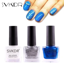 SVKDR New 7ml Stamp Nail Polish & Stamping Polish Nail Art 12 Colors Optional Stamping Nail Lacquer for Nail Manicure Art Tools