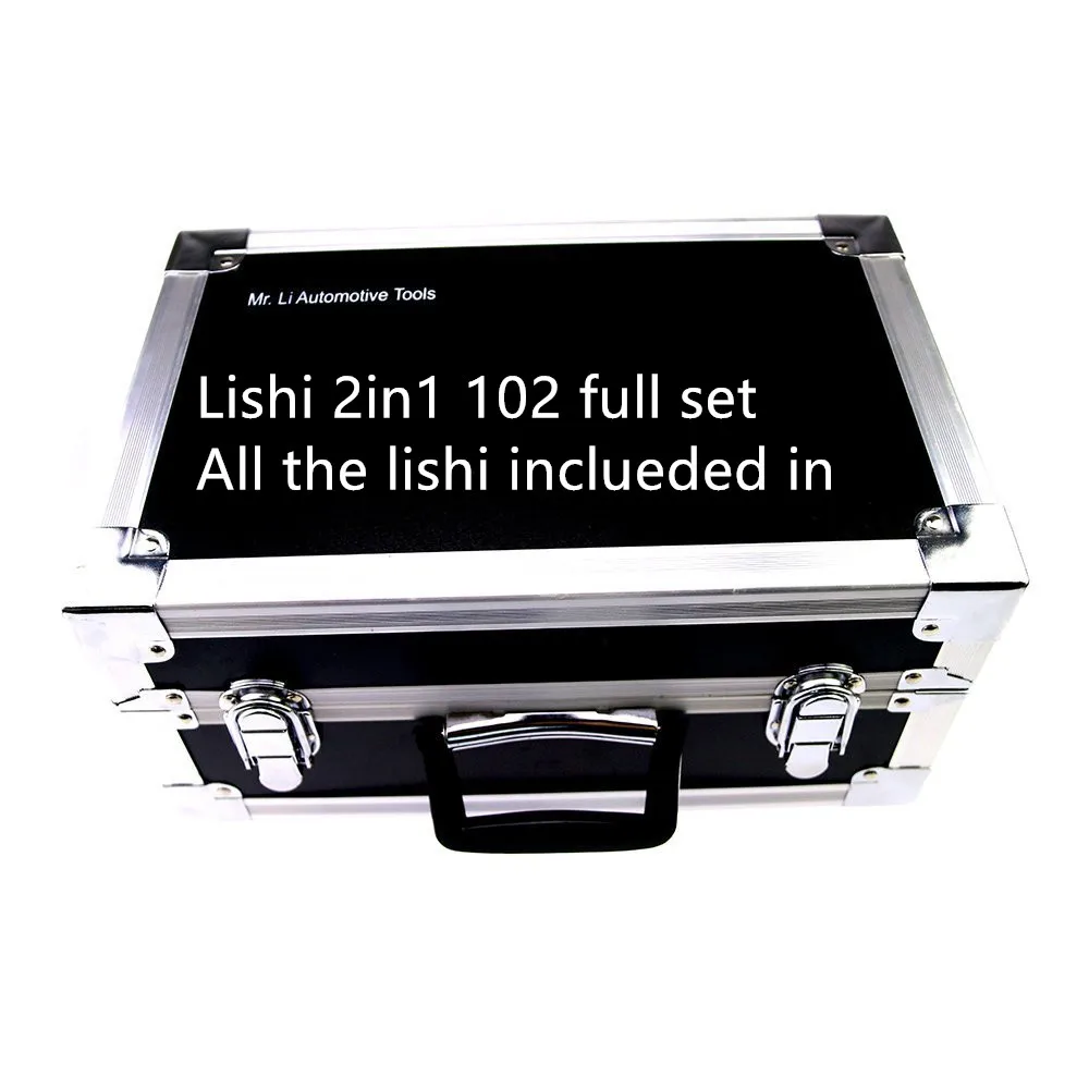 Qsupokey подлинный Lishi 32 шт. 102 шт./компл. 2 в 1 для изготовления ключей 32 комплект или 102 полный набор инструментов для ремонта для автомобиля замок - Цвет: lishi 102set